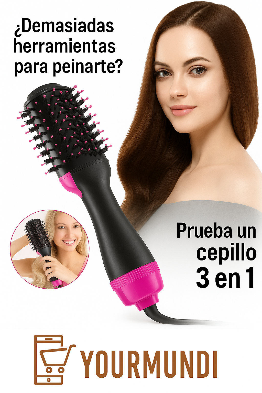 StylerGo-Cepillo 3 En 1